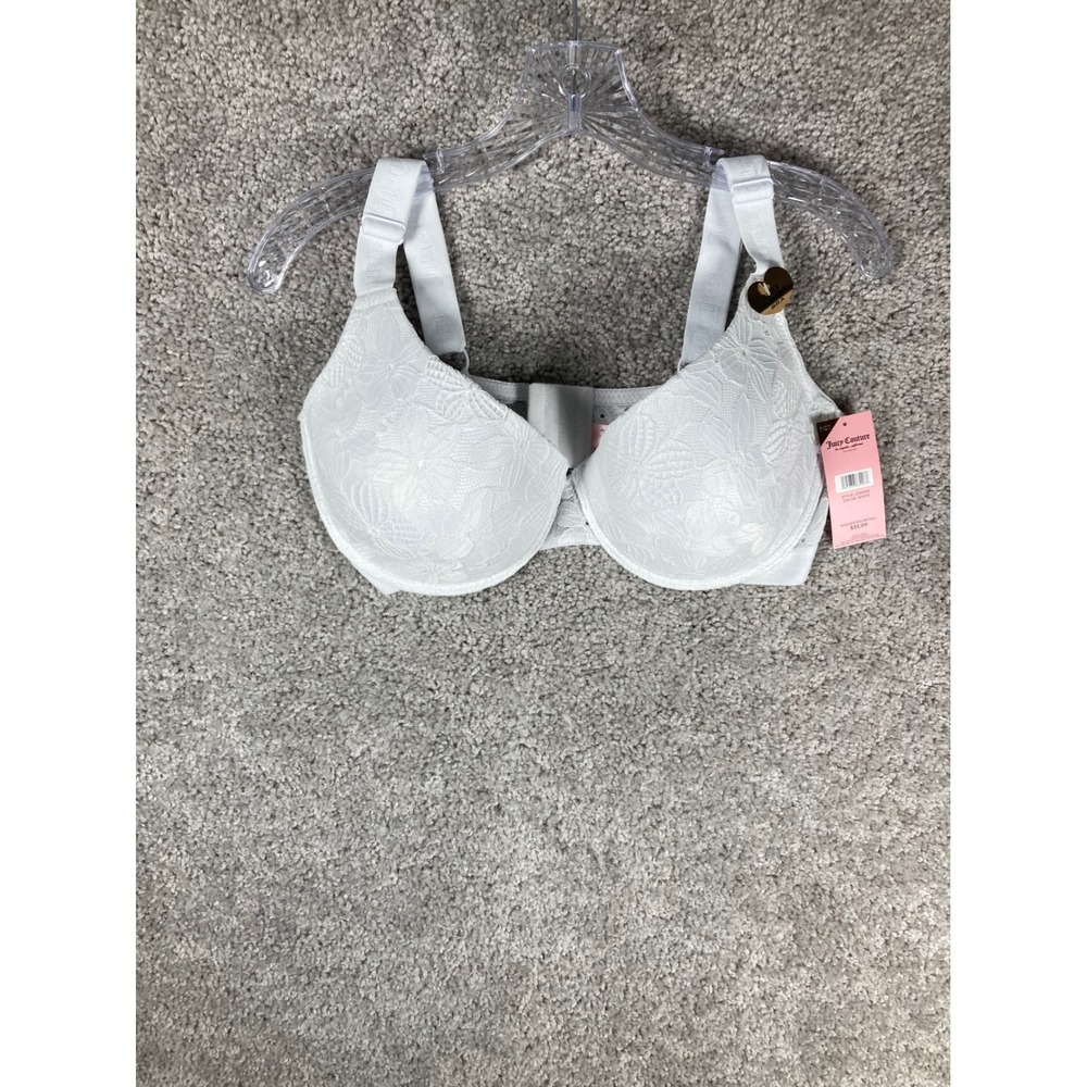 Juicy Couture White Lace Full Coverage Underwire Bra 38DD Style‎ JC6913D